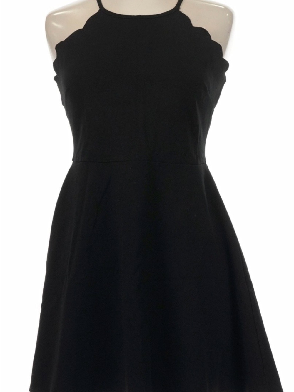 Nine Britton Black Scallop-Edge black Dress - size L